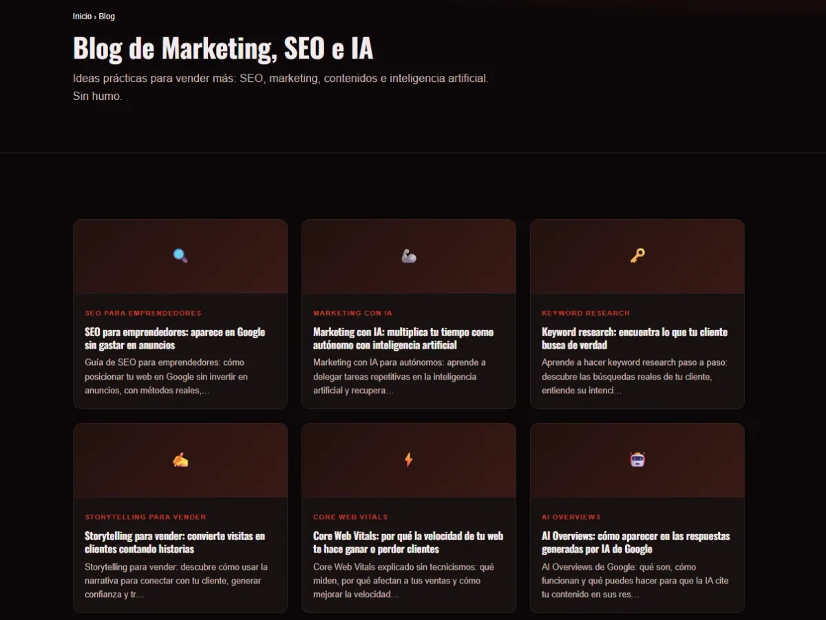Blog de marketing, SEO e IA de Nefta Nervo